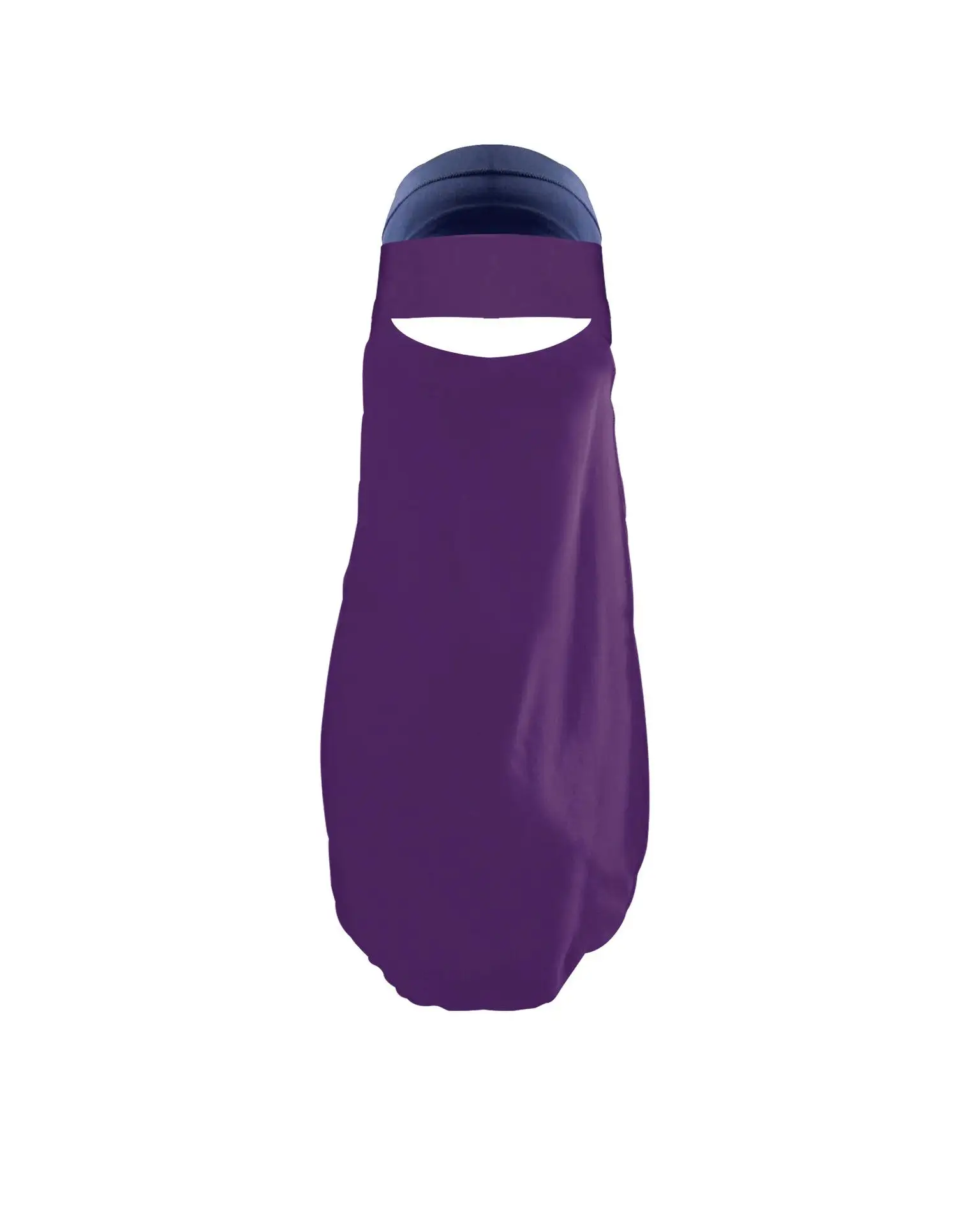 Темно-фиолетовый Женская мусульманская бандана шарф исламский Niqab Burqa капот хиджаб кепки головные уборы с вуалью черное покрытие для лица абайя стиль обёрточная бумага головной убор - Цвет: Темно-фиолетовый