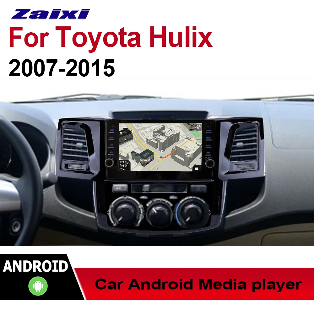 ZaiXi 2 Din Автомобильный мультимедийный плеер Android авто радио для Toyota Hilux 2007 ~ 2015 DVD GPS