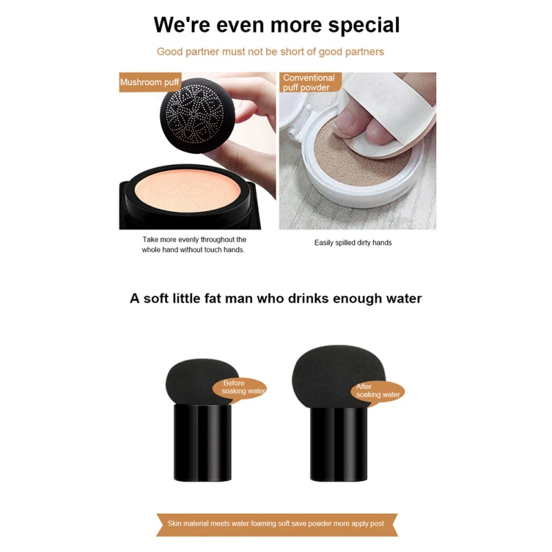 Воздушная подушка в виде грибов для кондиционера BB скрыватель молока водное