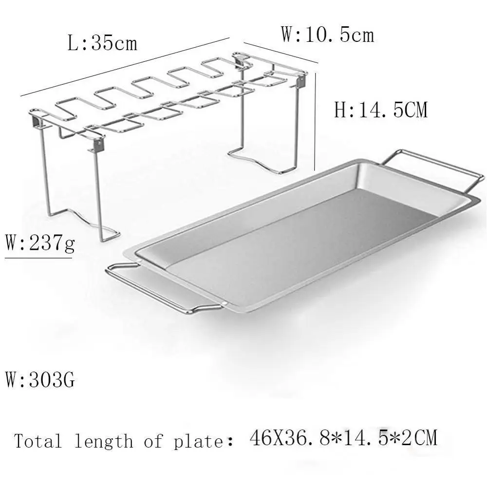 

Chicken Wing Leg Rack For Grill Smoker Oven Steel Stand BBQ Roaster Grill Barbecue Vertical Accessories Safe In Q7B1
