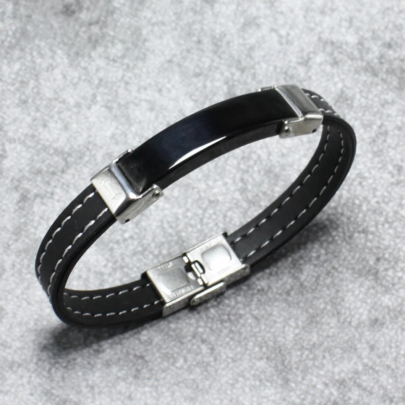 Новинка 2020 силиконовые браслеты для мужчин и женщин черный повседневный браслет