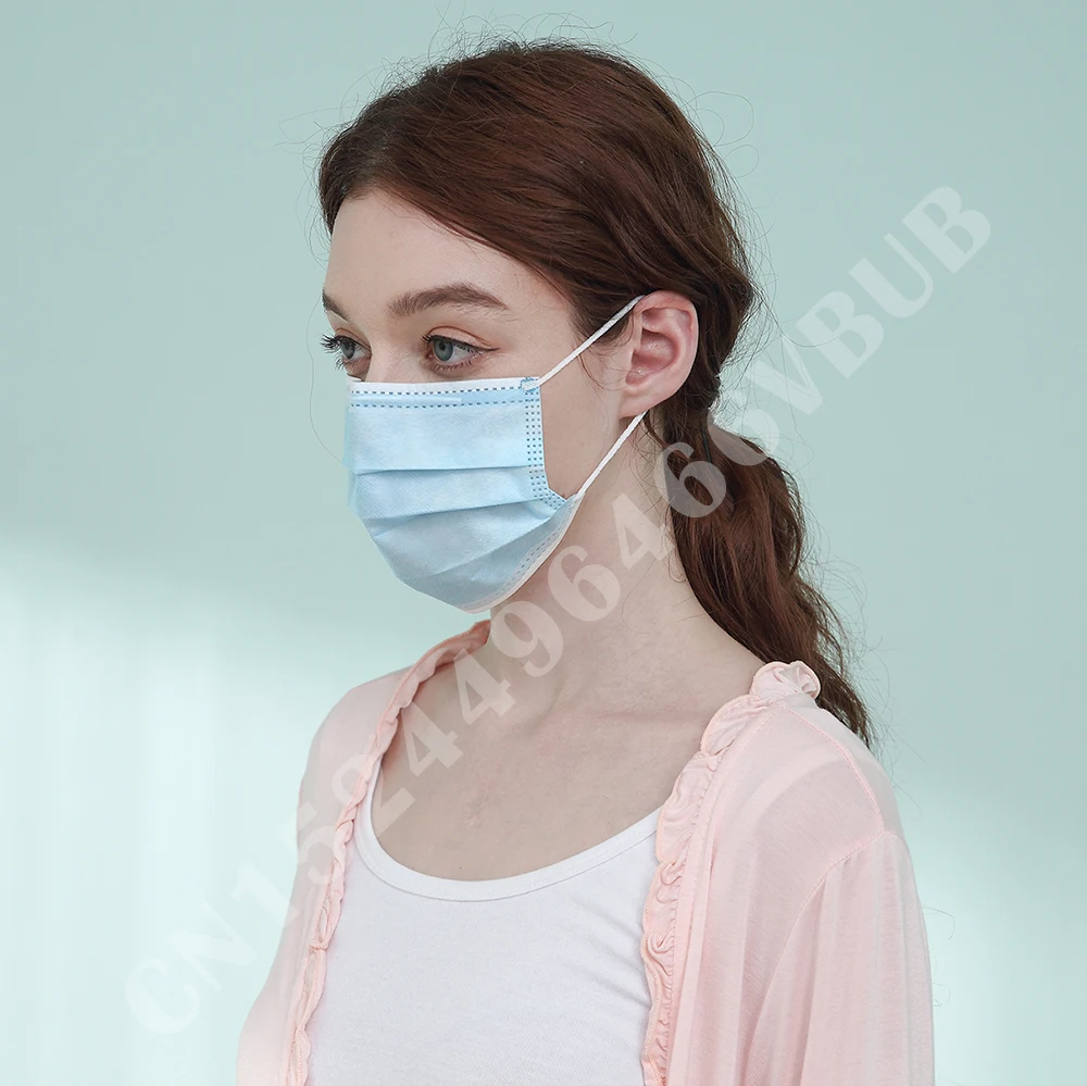 50 шт одноразовая маска для лица 3 слоя нетканые маски рта Пылезащитная ушей 30 |