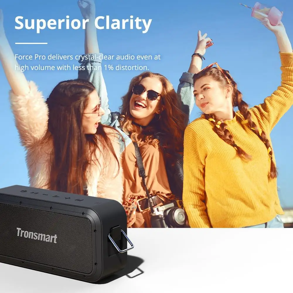 Портативный динамик Tronsmart Force Pro 60 Вт ATS2835 IPX7 с поддержкой Bluetooth 5 0 | Электроника