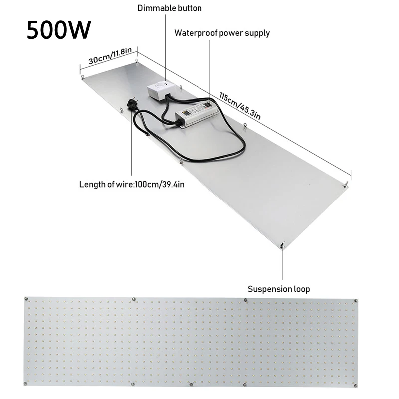 Светодиодный Grow светильник 598 шт. светодиодный s PCBA Затемнения полный спектр 500W