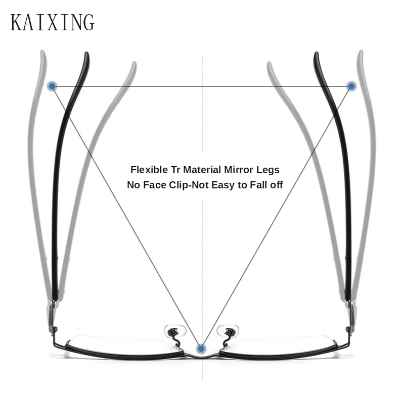 

KAIXING New Nearsighted Eyeglasses Rectangular Metal Frame Sun Photochromic Myopia Glasses Men Women Prescription -0.5 To -6.0