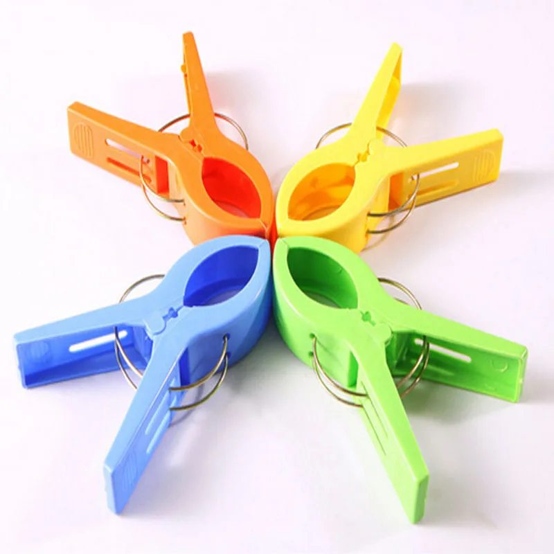 Clip Lounger 4pcs/Set Beach Towel Sun Clothes Sunbed Peg Pool Cruiseship Top 2021 Useful Pins Random Color | Дом и сад