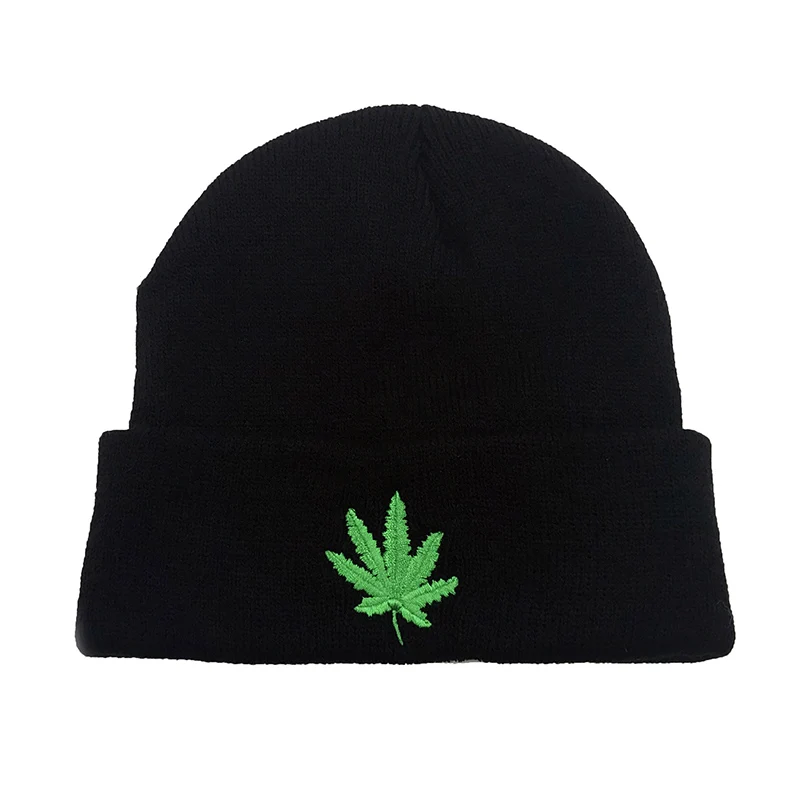 Шапка с вышивкой листьев травы для мужчин и женщин модная простая уличная теплая
