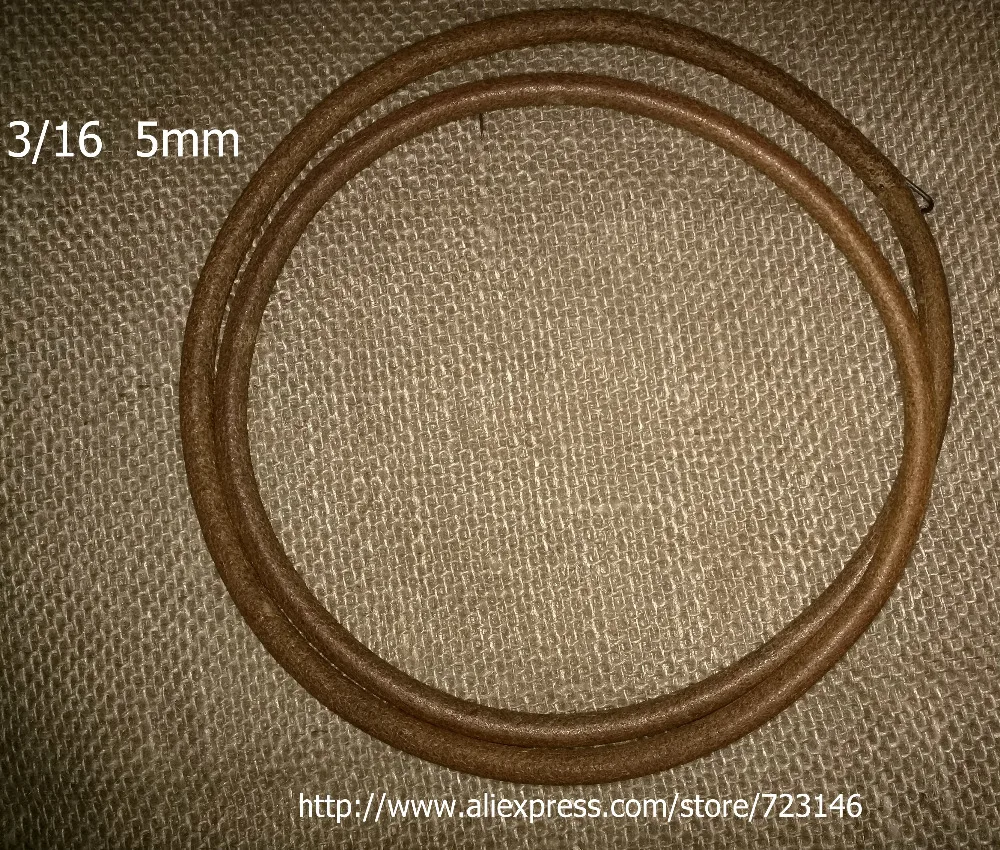 

5mm 3/16 Singer / Jones Sewing Machine TREADLE BELT (REAL LEATHER) with Clip Fits All 72" 183cm with 5pcs Joining Hook for pfaff