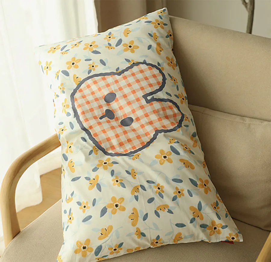 

Cute cartoon rabbit flower bedding set child teen adult,cotton twin full queen home textile bed sheet pillow case quilt cover