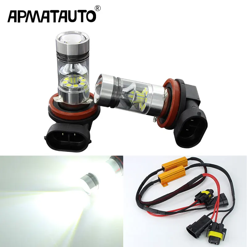2 шт. x супер белый H8 H11 3030 20SMD светодиодный туман светильник дальнего света лампы 12V