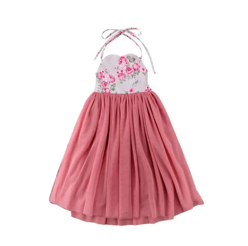 Рождественское платье для малышей элегантное хлопковое принцессы с цветочным