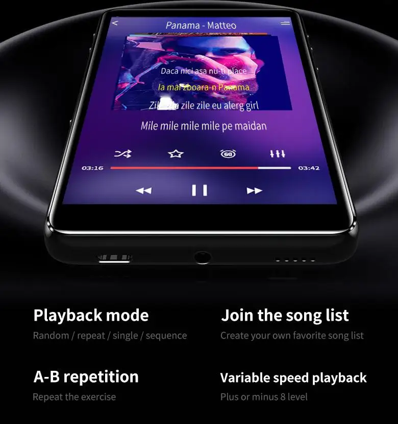 Mp3 плеер музыкальный MP4 часы видео MP5 Walkman 3 0 дюйма IPS полный сенсорный экран FM радио