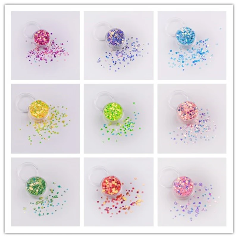 

10g/Bag Geometric Sequins Heart Stars Nail Art Glitter Paillettes Sparkly Polish Mixed Flakes DIY Party Lentejuelas Accessories