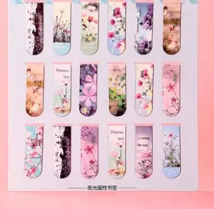 C 18 шт. мини набор магнитных закладок Kawaii закладки-наклейки для книг маркер бумага для чтения студенческие канцелярские принадлежности - Цвет: C