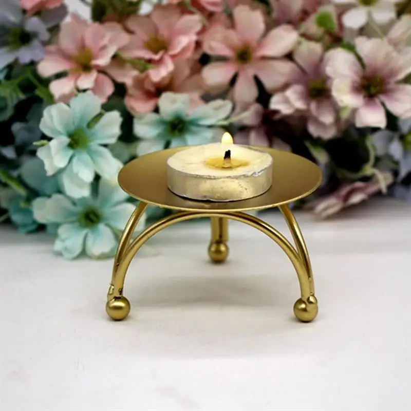 Золотой железный подсвечник для стола Круглый Подсвечник украшения дома | Дом и