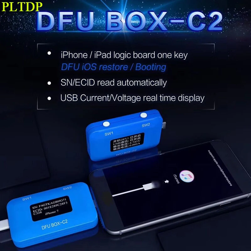 JC DFU BOX C2 восстановление перезагрузки для материнской платы iPhone одна клавиша IOS USB