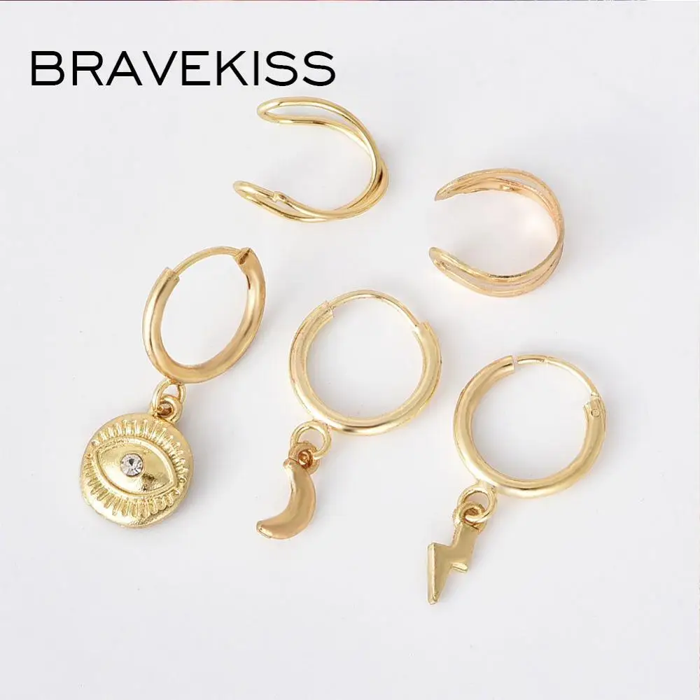 BRAVEKISS погодные маленькие серьги Набор сделай сам для женщин из нержавеющей стали