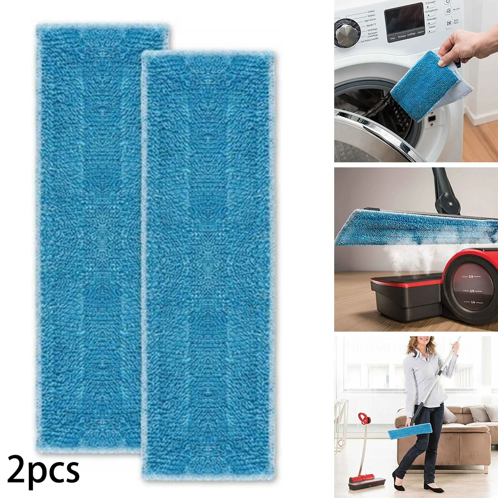 

2PCS Mops Washable Reusable Microfibre Mop Cloths For Polti Moppy Steam Engine Vacuum Cleaner Household Sweeper Cleaning Tool