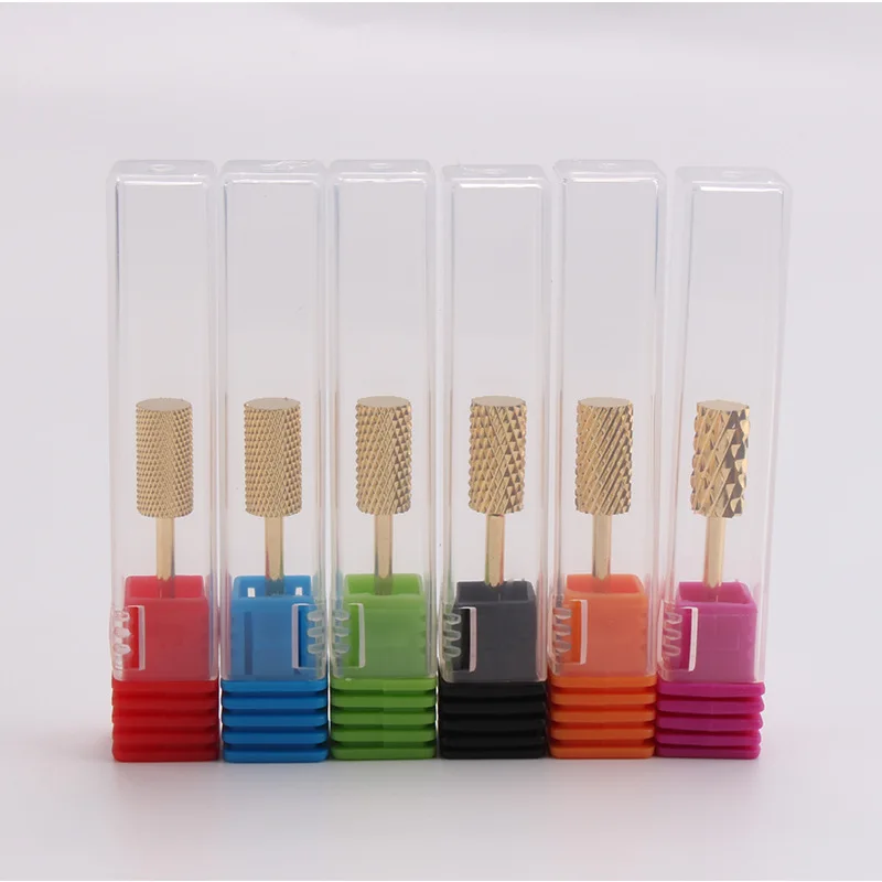 Сверло для ногтей из карбида золота фреза вращающаяся гладкая верхняя заусенцы