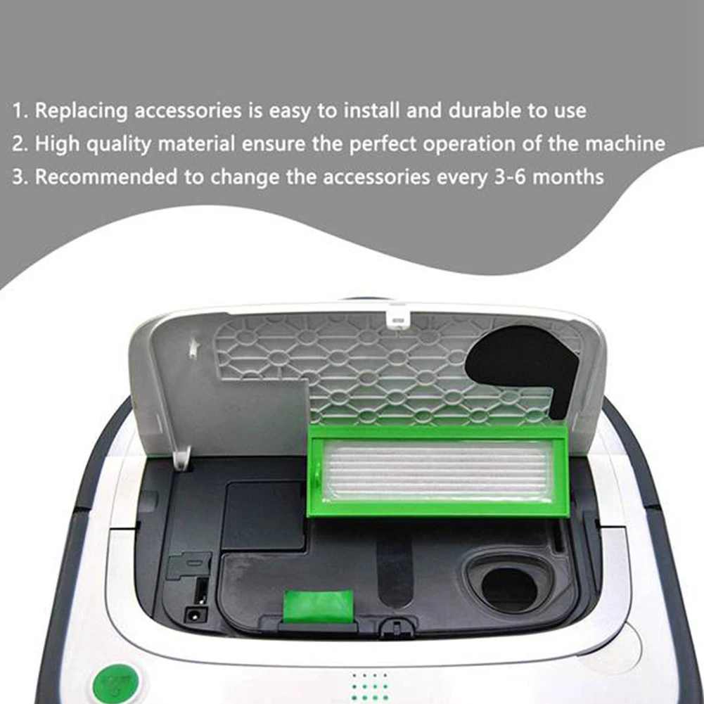 

Main Brush Side Brush HEPA Filter Replacement Parts for Robot Cleaner for Vorwerk Kobold VR200 VR300, 11PCS