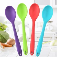 small kid silicone soup spoon bakeware spoon mixer kitcher tools soft spoons training feeding for baby kids