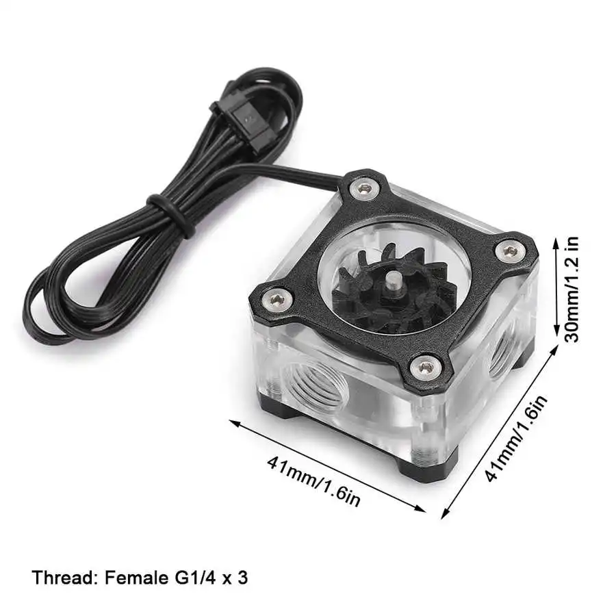 ПК водяное охлаждение индикатор расхода G1/4 внутренняя резьба цветная (RGB) потока