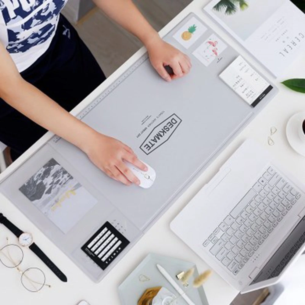 

Large Office Computer Desk Mat Modern Table Waterproof Pvc Laptop Cushion Multifunction Large Mouse Pad With Calendar Desk Set