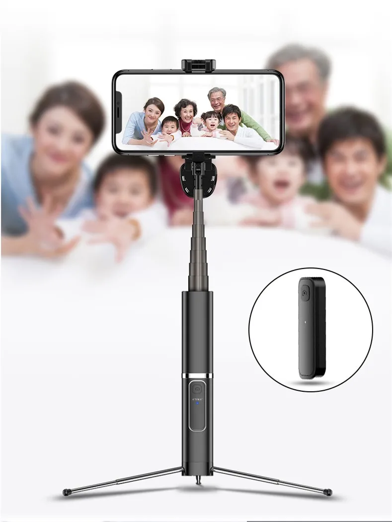 Portable telescopic Tripod for CYKE H1 multi-function Selfie Stick Bracket Bluetooth Button Self-timer Lever Holder For Xiaomi