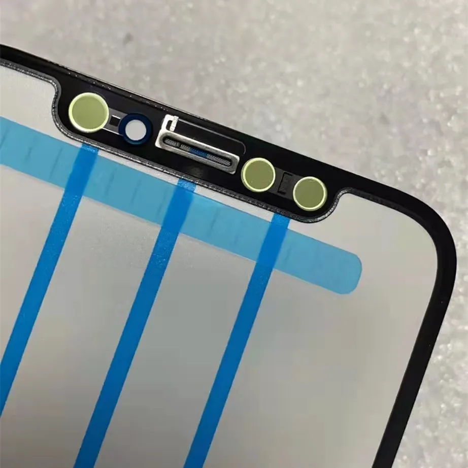 

10 PCS/Lots Front Glass + OCA Replacement for iPhone X Xs 11 Pro 12 mini Pro Max with Ear Speak Mesh Screen Outer Lens Repair