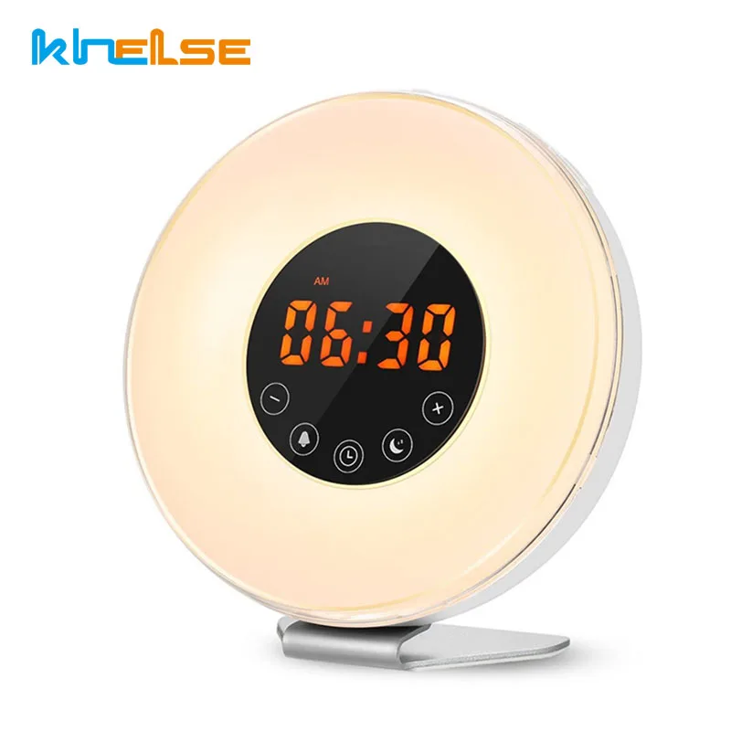 Креативный дизайн цифровой Красочный будильник спальня новинка RGB светодиодный