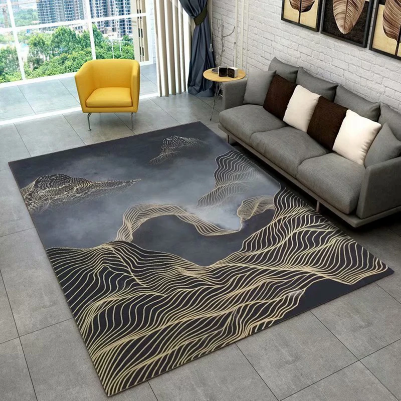 

Geometric Anti-slip Carpet Rug For Living Room Washable Modern Printing Geometric Floor Rug Carpet For Parlor Mat Bedroom