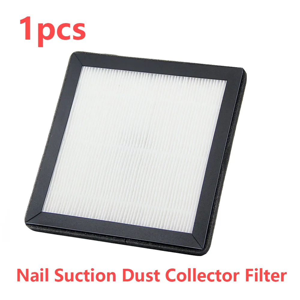 1pcs Filter 60 Вт Мощный пылесос для всасывания пыли для ногтей, профессиональный коллектор для маникюрных дрелей, мощный вентилятор для маникюра, оборудование для салонов - Цвет: 1pcs Filter
