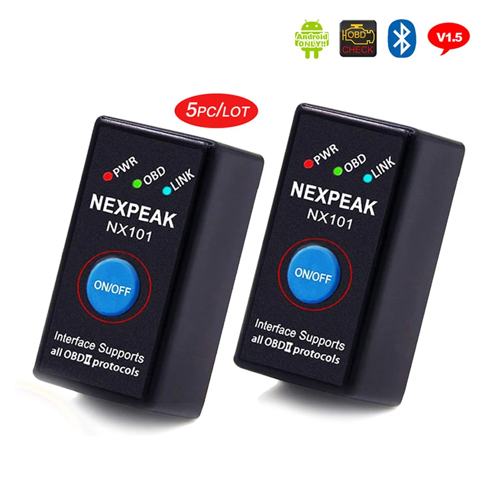 5 шт./лот Супер Мини ELM327 Bluetooth V1.5 OBD2 автомобильный диагностический инструмент мини ELM327 Bluetooth адаптер для Android для OBDII протоколов