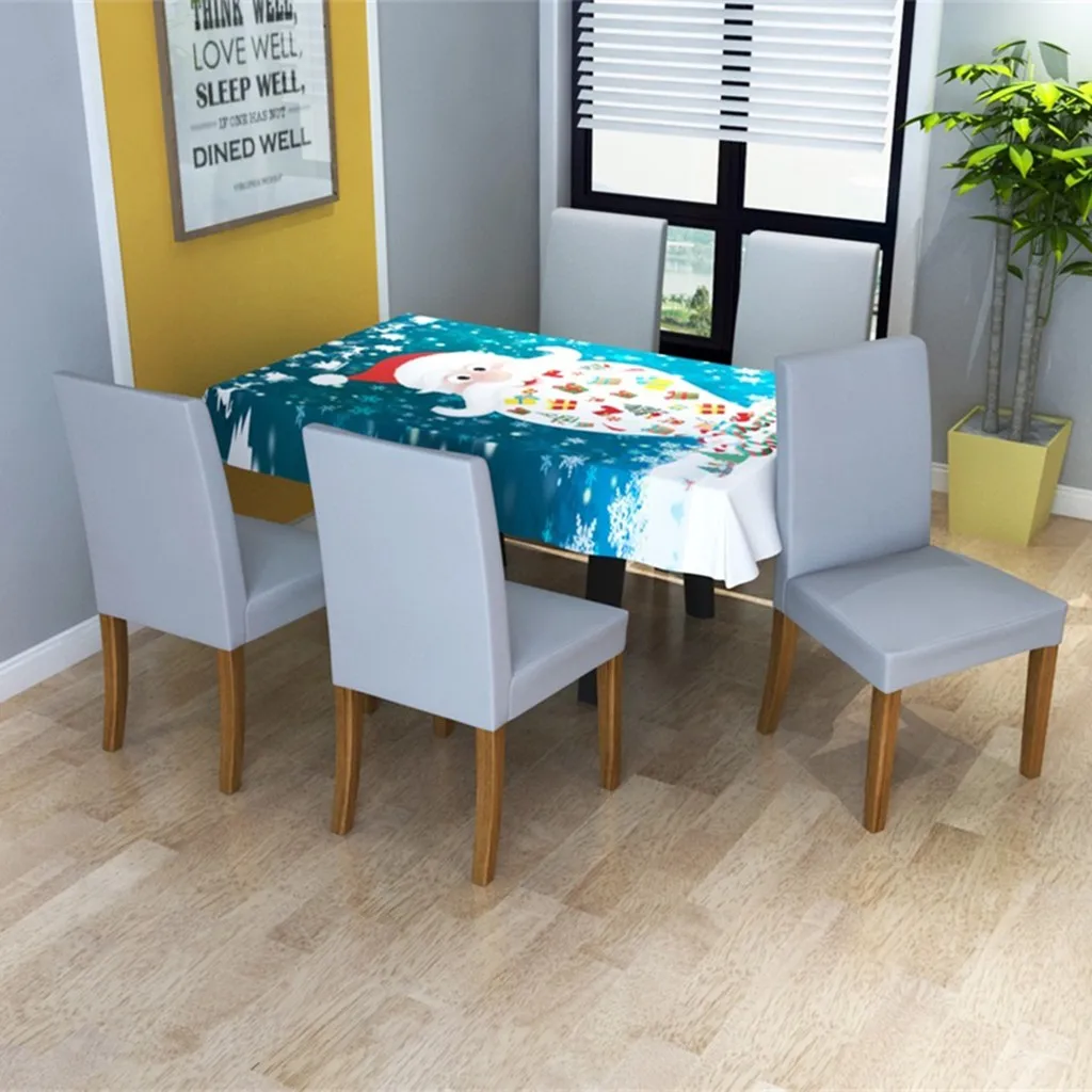 Рождественская скатерть чехол для стула Санта Клаус Рождественское украшение