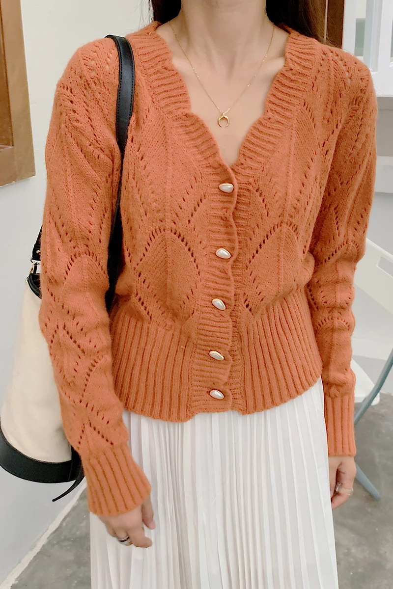 

WHCW CGDSR single-breasted knitted winter 2020 cardigan sweaters casual elegant cardigan women autumn korean style thick woman