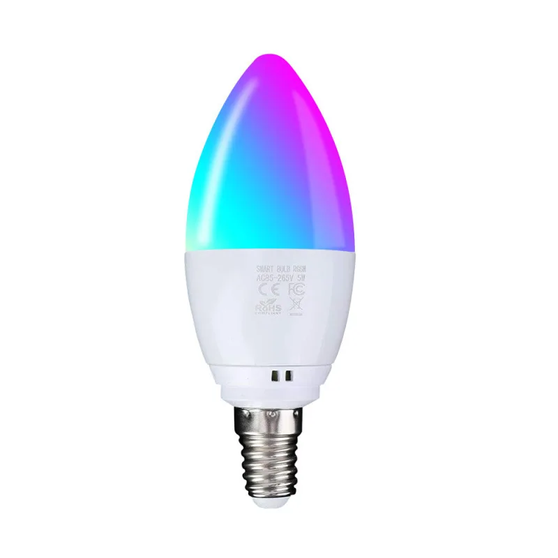 2020 быстро раскупаемый 1 шт. WiFi смарт лампы светодиодный 6 Вт RGB E14/E26/E27/B22 Цвет