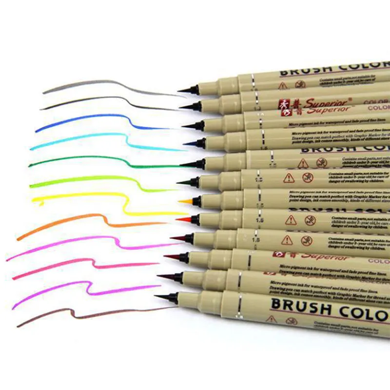 Фломастеры для рисования профессиональные линейные художественные маркеры