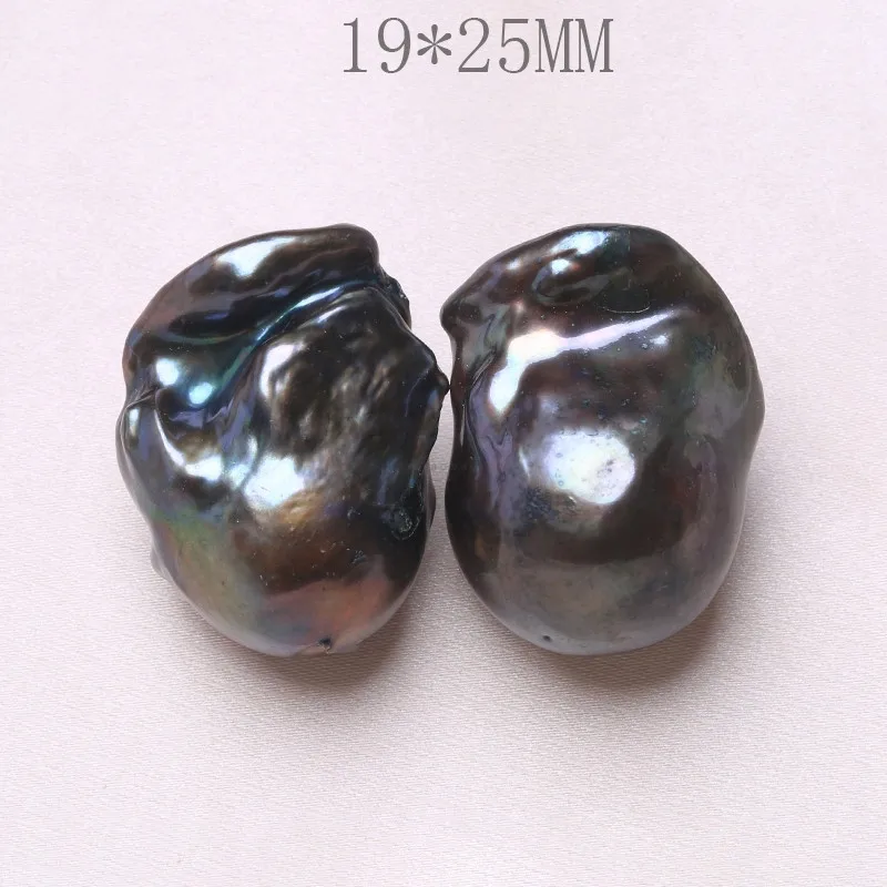 Длинные серьги подвески Baroqueonly 4A с черным павлиньим натуральным жемчугом для