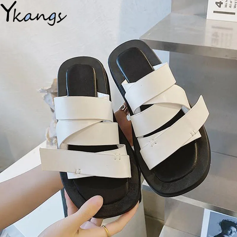 

Women Slippers Summer All-match Thick Bottom New Style Outdoor Ladies Quick-drying Beach Slippers Korean Fashion Home Slippers