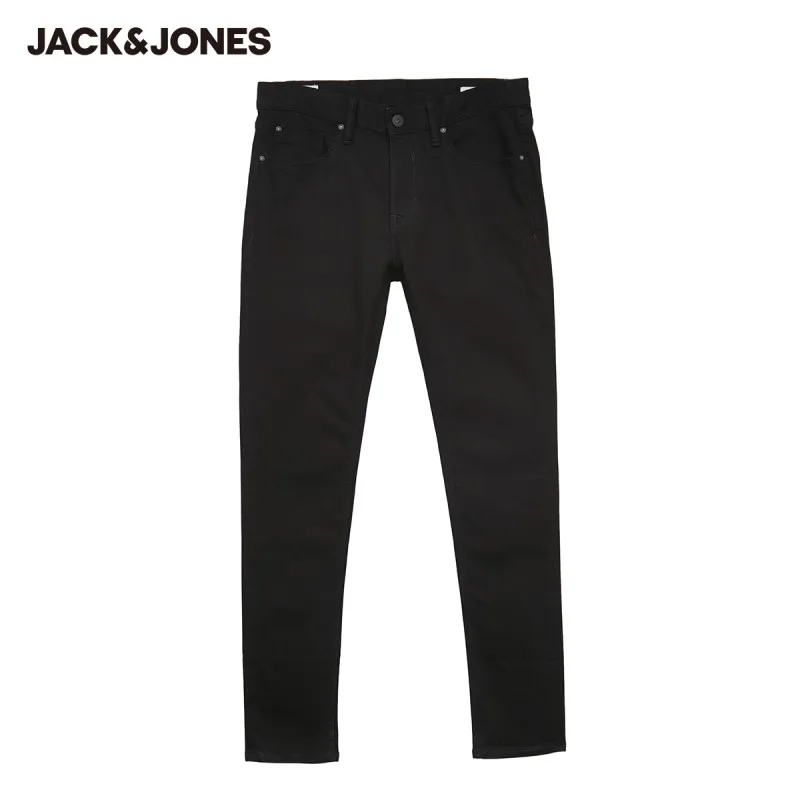 

JackJones Men's Casual Black Stretch Slim Fit Streetwear Tight-leg Jeans| 220132526