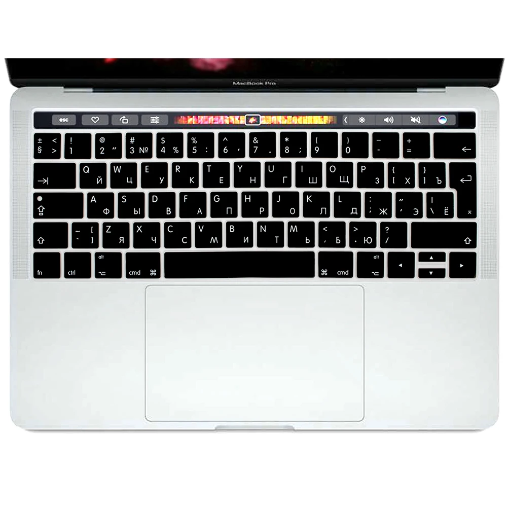 10 цветов Сенсорная панель русский Европейский Прочный чехол для клавиатуры