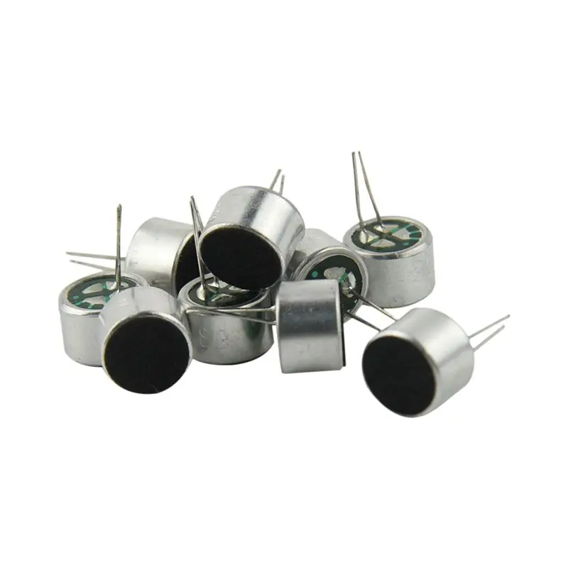 FFYY Fasdga 10 шт. 9 7 мм x 2 Pin микрофонная капсула электретный конденсаторный