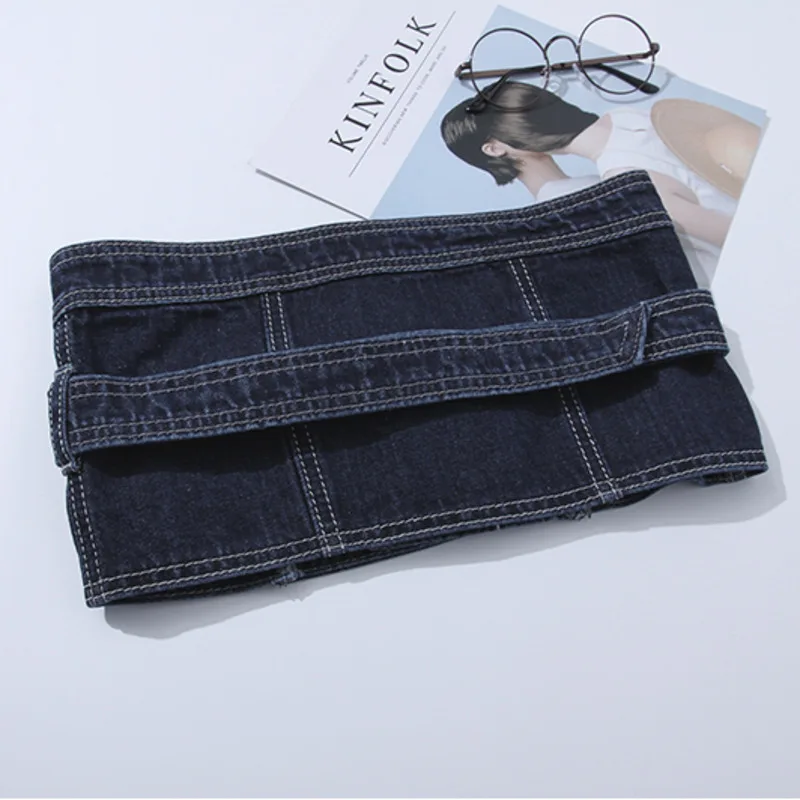 Универсальный Джинсовый корсет трендовый ремень высокой моды для женщин