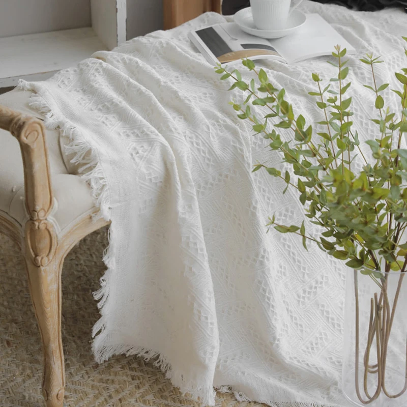 Home Sofa Knitted Chair Recliner Bench Blanket Patio Lounge Couch Plaid Covering | Дом и сад