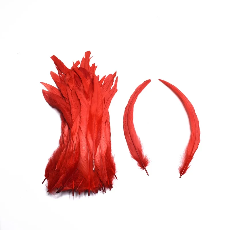 100 шт. белые перья петушиного хвоста для рукоделия 30-35 см натуральные сделай сам