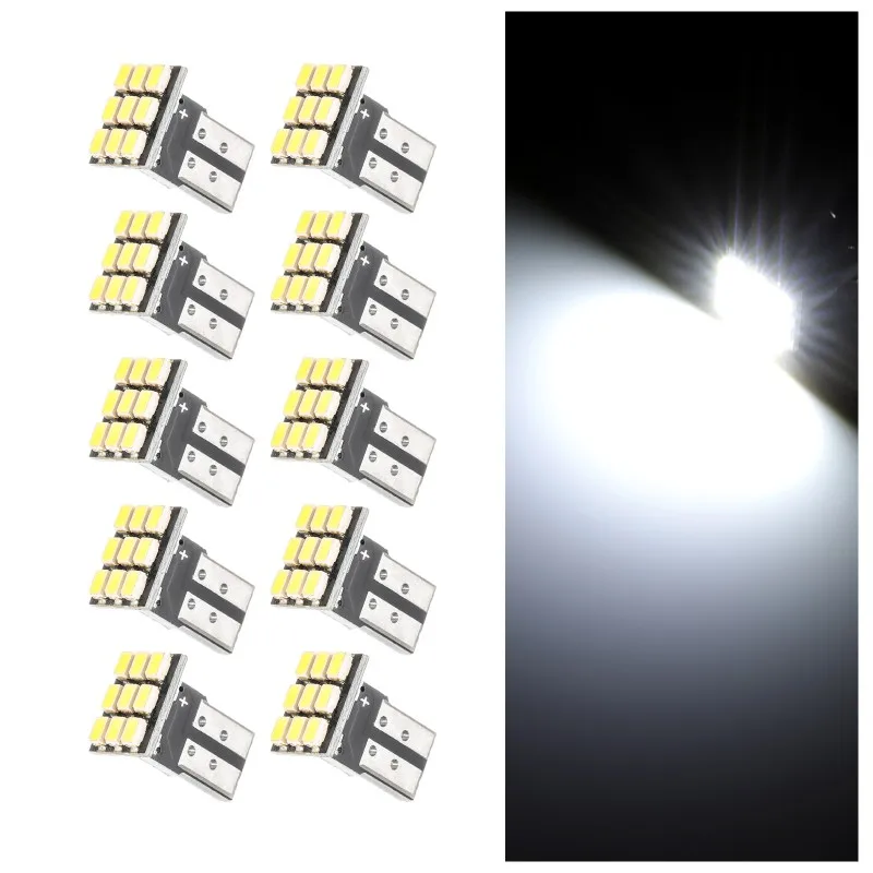 10 шт. T10 светодиодный W5W 194 168 Подсветка регистрационного номера 9SMD авто мобильного