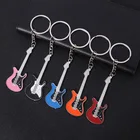 Модный новый дизайн крутой Роскошный металлический брелок для гитары автомобильный брелок для ключей Подвеска для инструмента скрипки для мужчин и женщин музыкальный подарок