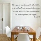 Библейский стих настенные стикеры Josue 1:9 испанская Наклейка Цитата быть сильным и смелым домашний декор церковная комната украшение съемные