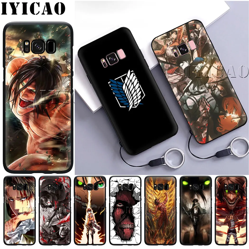 Мягкий силиконовый чехол IYICAO Attack On Titan для Samsung A3 A5 A6 Plus A7 A8 A9 J6