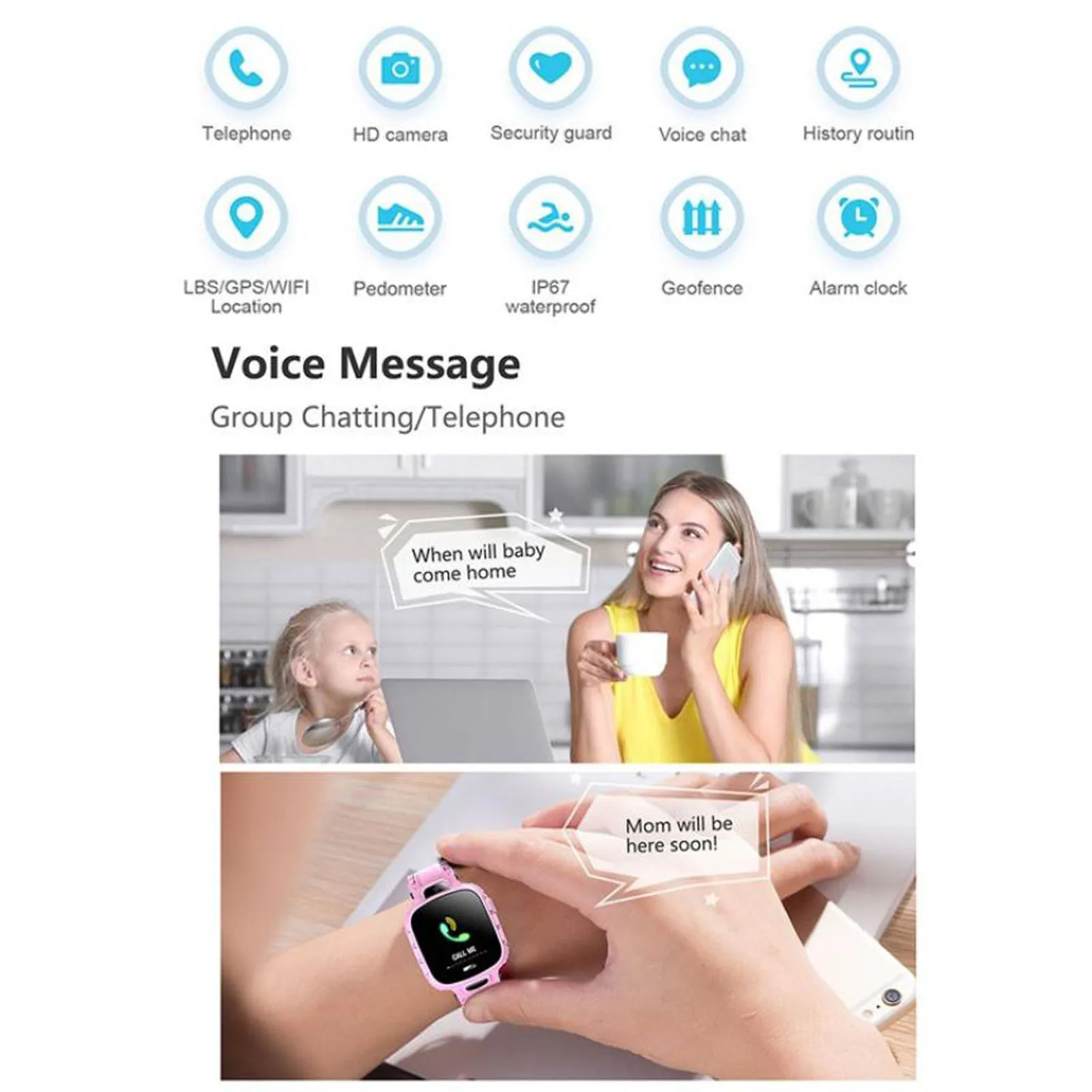 

K23 Children's Smart Watch LBS/GPS SOS Phone Watch Smartwatch For Kids Phone Wifi Video Call Alarm Clock Camera Smartwatch#g3